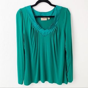 Niotto Blouse Long Sleeve Green